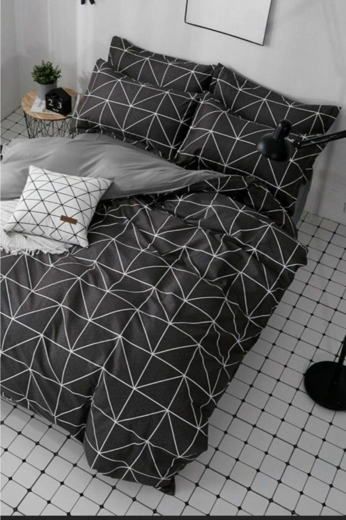 Cotton Geometry Single Duvet Cover Set