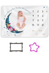 Baby Blanket Fleece Girl Memory Blanket Newborn 150x100cm, Newborn Monthly Photo Shooting Blanket - Swordslife