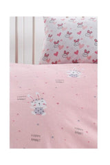 Baby Duvet Cover Set One Hundred Percent Cotton | Pink Rabbit - Swordslife