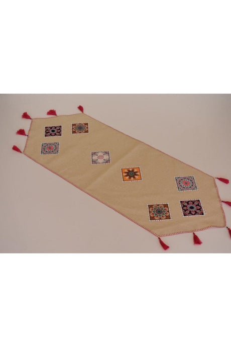 Beige Ethnic Pattern Runner Hh045