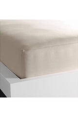 Beige Double Cotton Elastic Bed Sheet 160x200 Cm Anmçkpnyecru - Swordslife