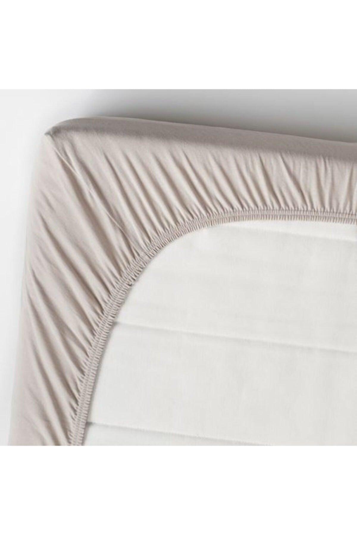 Beige Double Cotton Elastic Bed Sheet 160x200 Cm Anmçkpnyecru - Swordslife