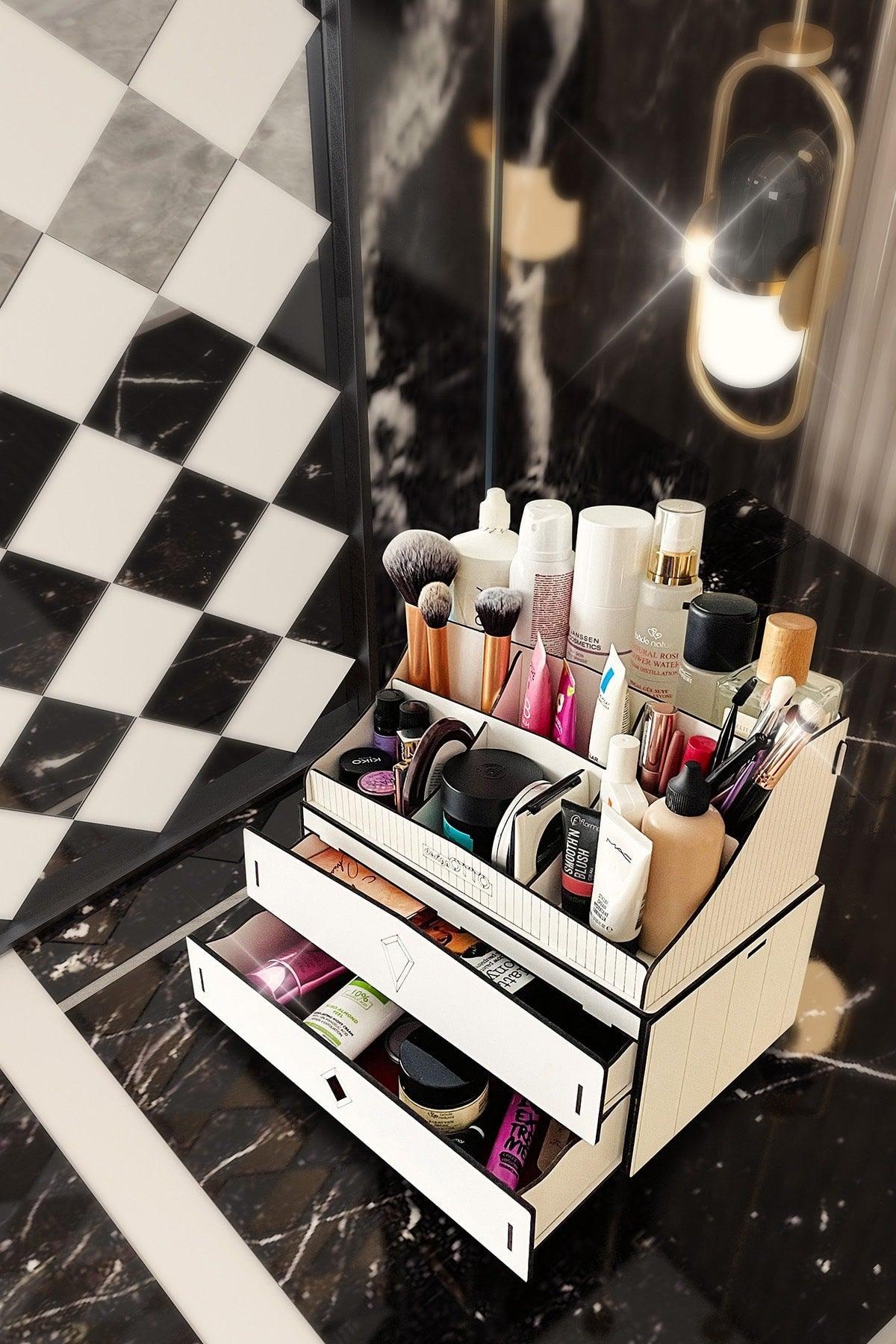 Bella Large 2 Tiers 2 Drawers Wooden Vanity