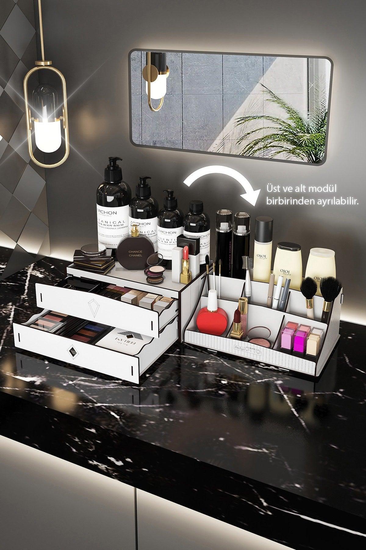 Bella Large 2 Tiers 2 Drawers Wooden Vanity