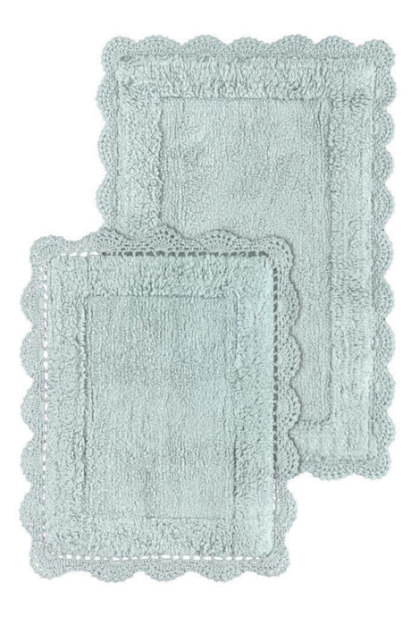 Belton Edge Hand Knitted Bath Mat Set 45x60-50x80 Cm Light Green - Swordslife