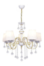 Berfin 5 Piece White Yellow Special Static Painted Stainless Gold Stone Chandelier - Swordslife