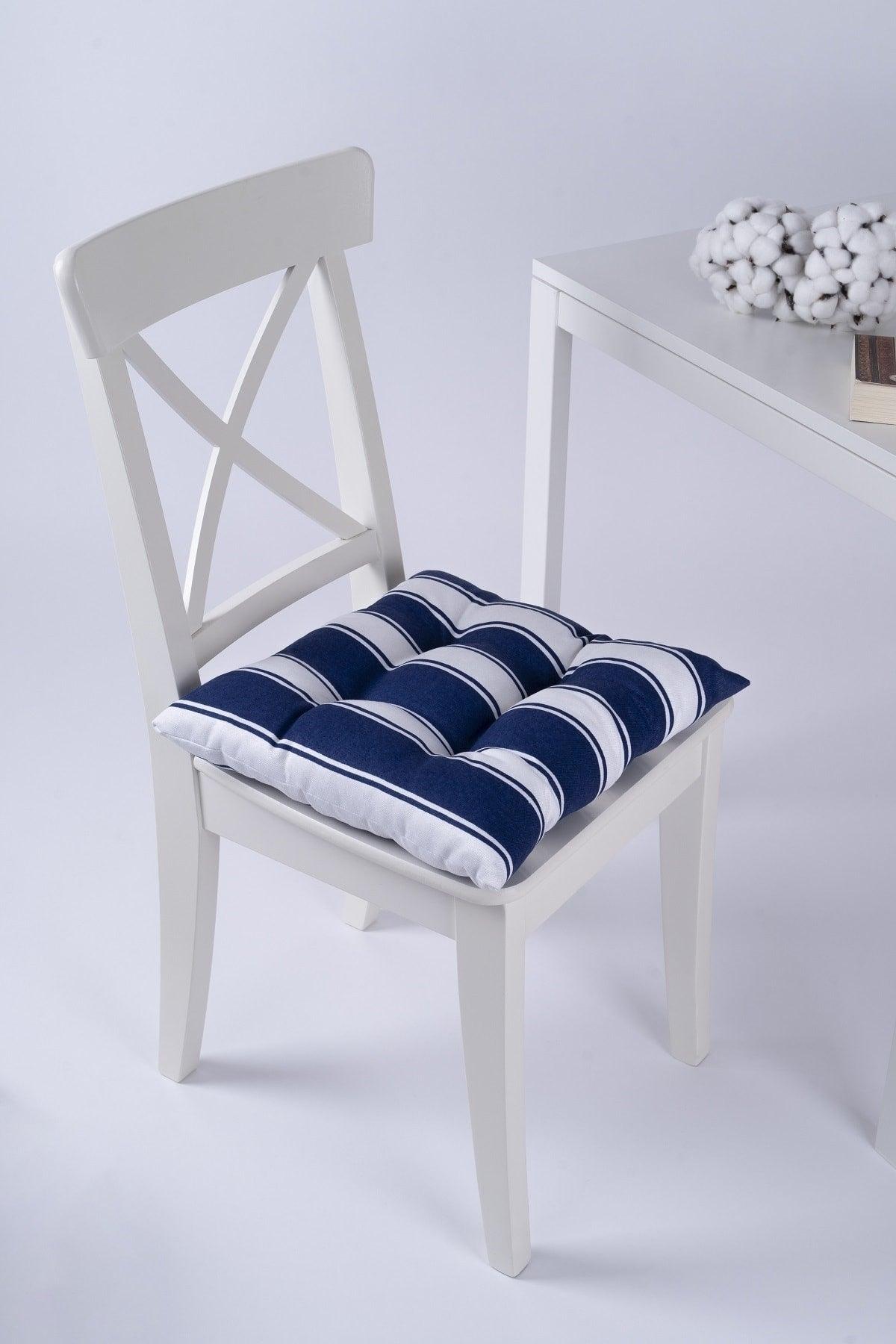 Beta Pofidik Blue White Chair Cushion