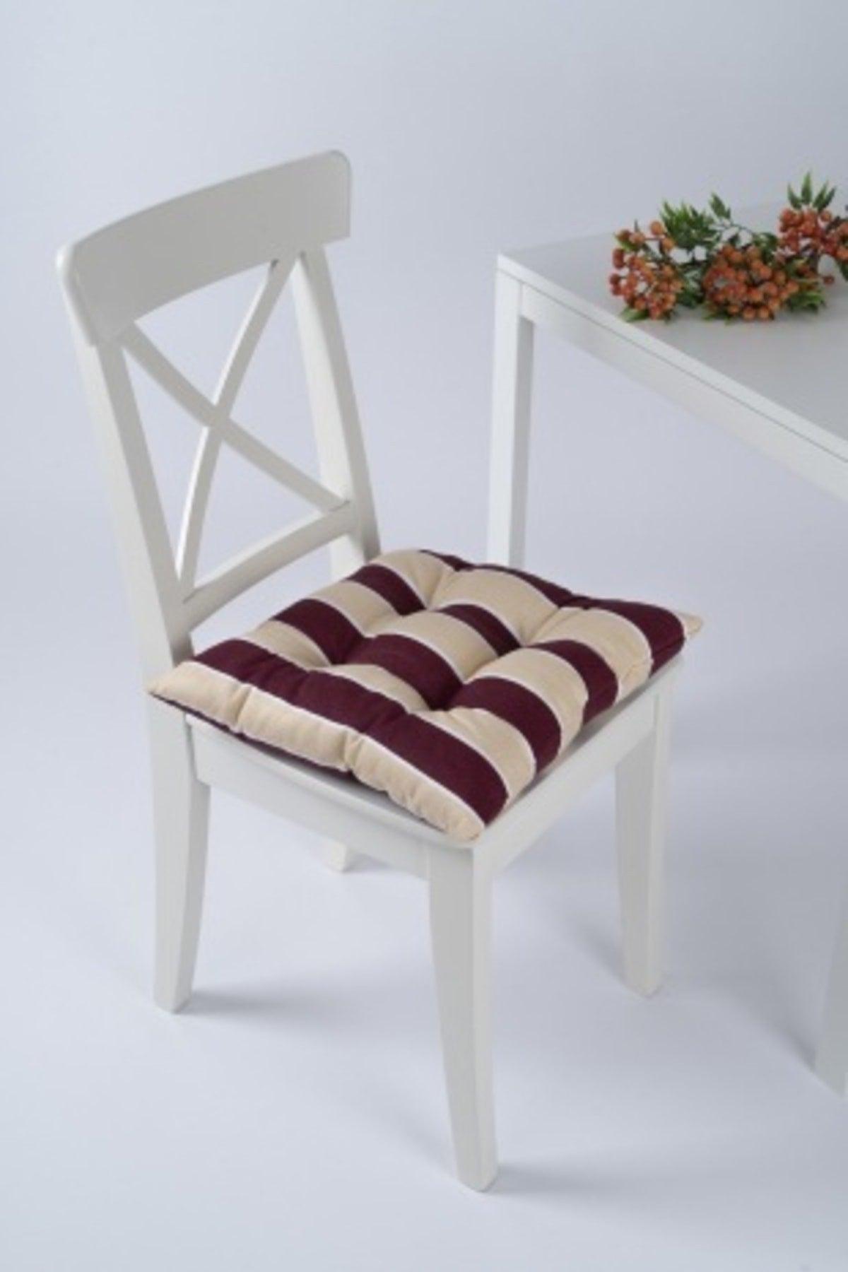 Beta Pofidik Claret Red Cream Chair Cushion