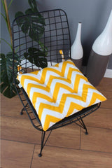 Beta Pofidik Yellow Zigzag Chair Cushion