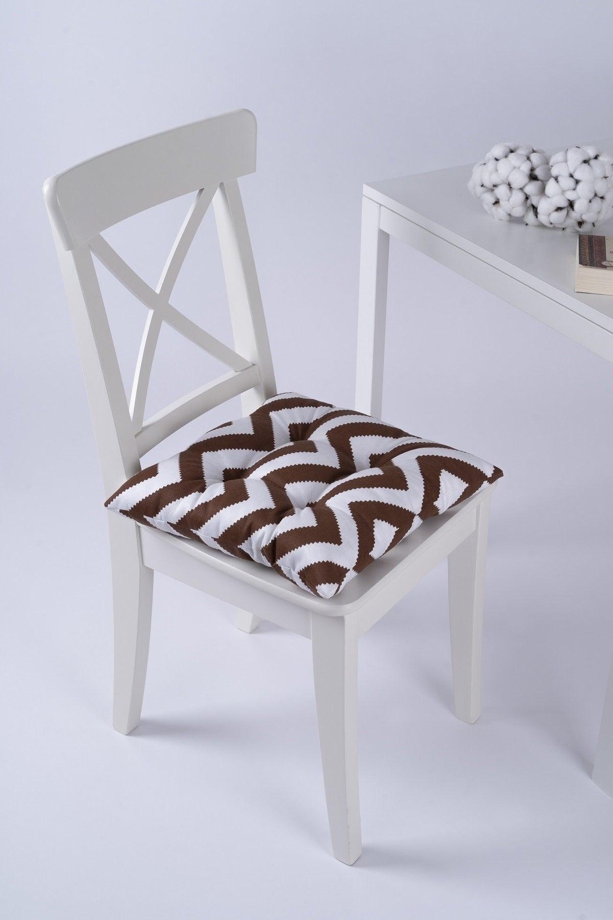 Beta Pofidik Brown Zigzag Chair Cushion