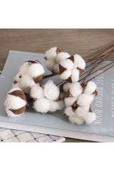 White Natural Cotton Branches 6 Pieces - Swordslife