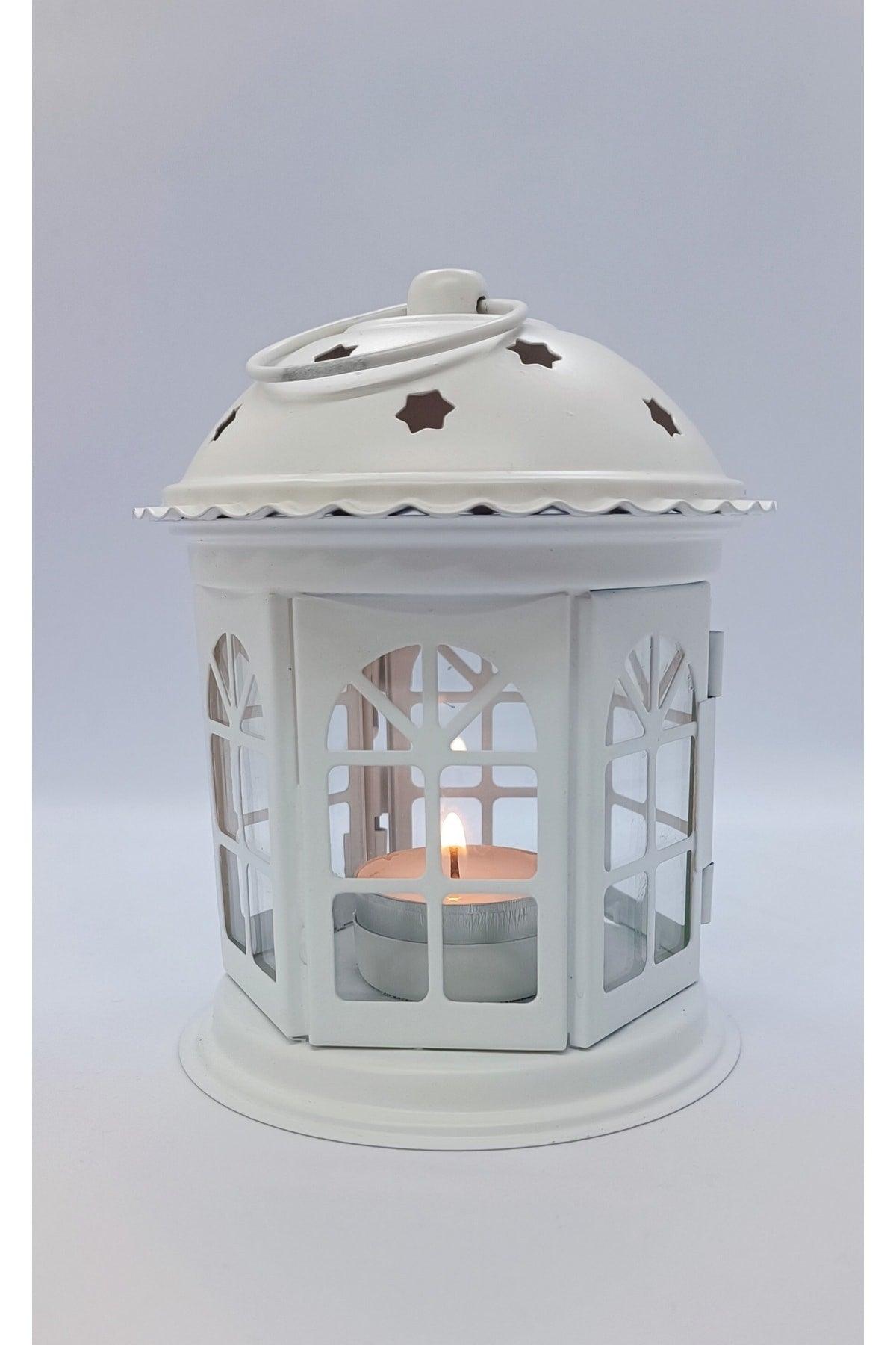 White Luxury Stylish Appearance Lantern Candle Holder - Swordslife