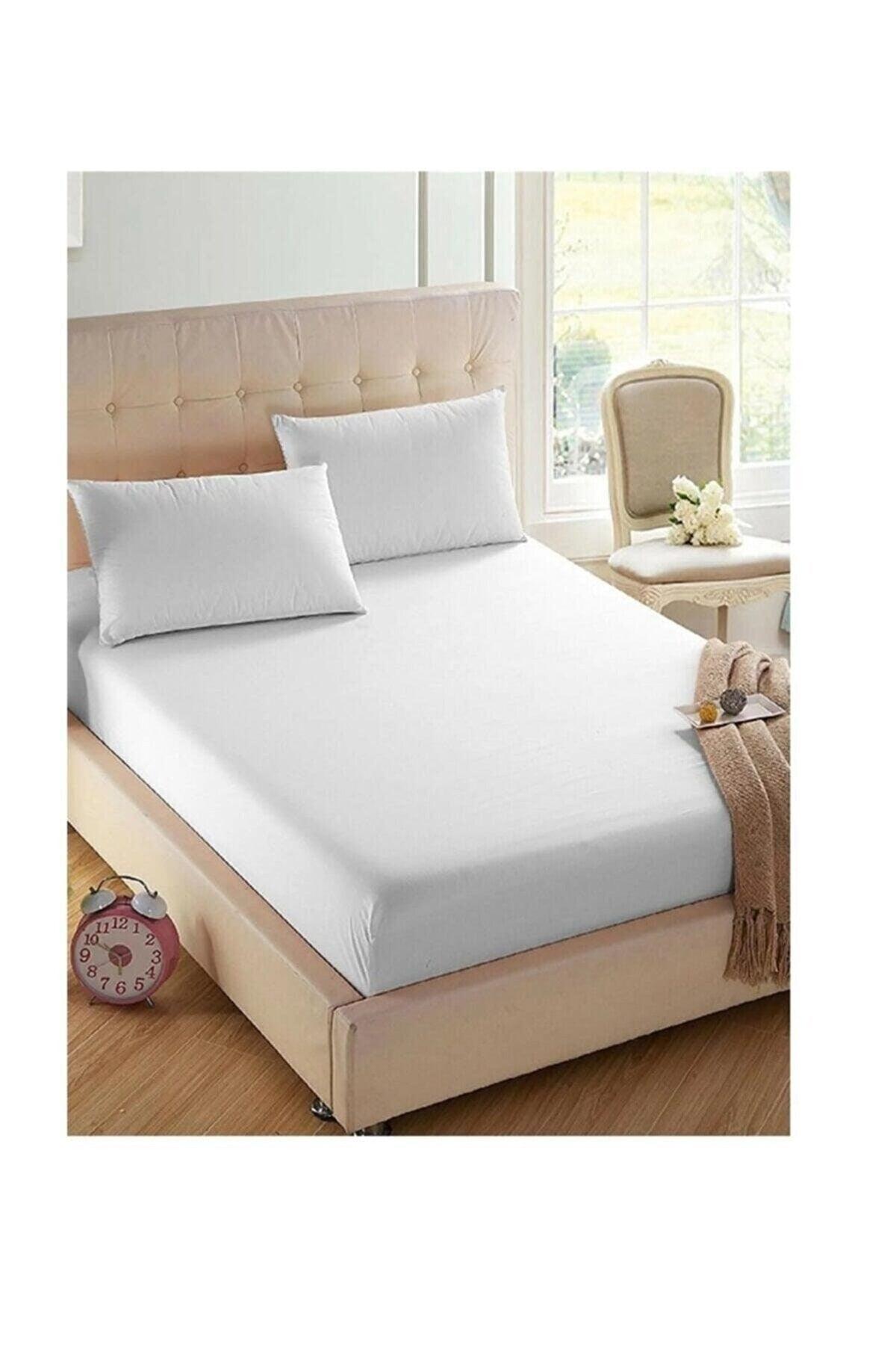 White Single Elastic Bed Sheet And 1 Pillowcase 100x200 - Swordslife