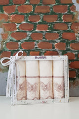 Beyza Towel Set of 4- Boxed- Powder Guipure- V5