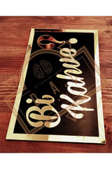 Bi Coffee Lettering Gold Mirrored Wall Decoration - Swordslife
