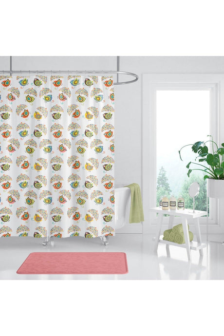 Bird Pattern Bathroom Curtain-single Wing Shower Curtain Colorful Bird Pattern Shower Curtain 180x200 Bath Curtain - Swordslife