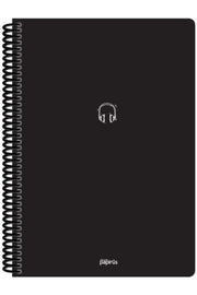 Black 100 Sheets Checkered Notebook Kraft Color