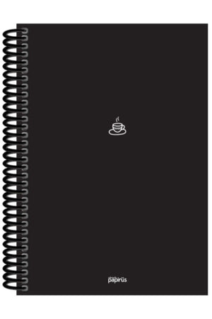 Black 100 Sheets Checkered Notebook Kraft Color