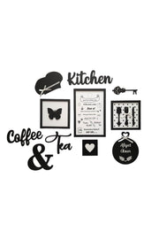 Black 11 Piece Kitchen Board Set Kitchen Coffee Tea Kitchen Rules Kitchen Decor - Swordslife