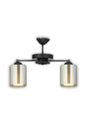 Black 2-Piece Modern Smoked Glass Plofonier Model Chandelier - Swordslife