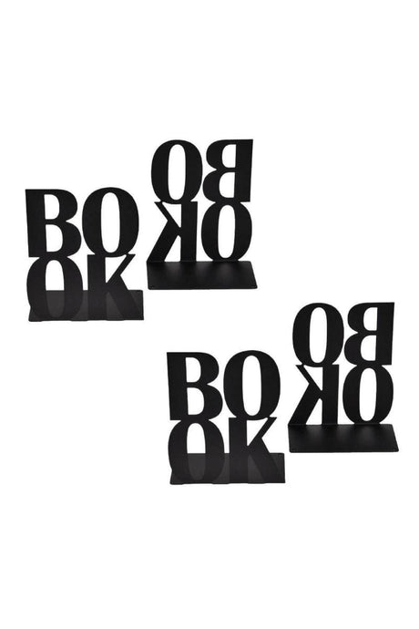 Black Book Text Patterned Model Book Support - Decorative Aesthetic Book Holder Set of 4 - Swordslife