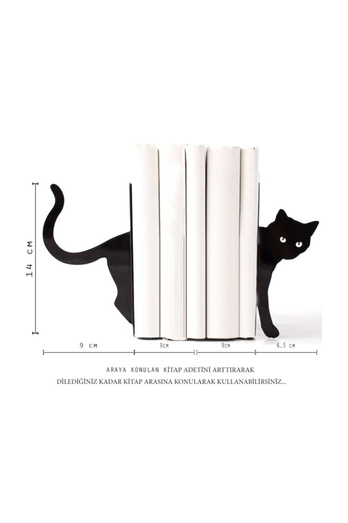 Black Cat Figured Decorative Metal Book Holder, Book Support - Swordslife