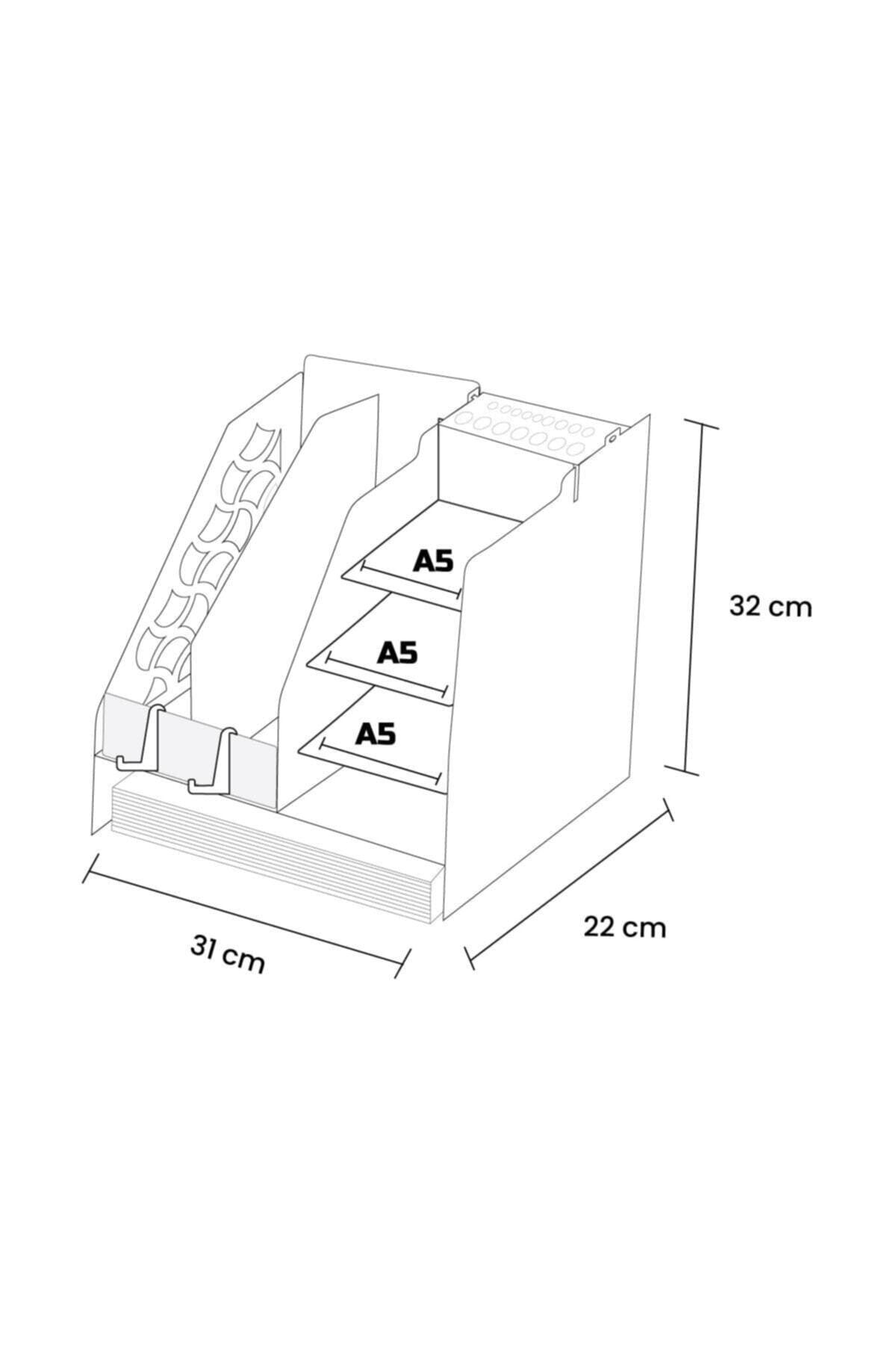 Black Document Rack Practical Desk Organizer