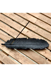 Black Feather Incense Holder