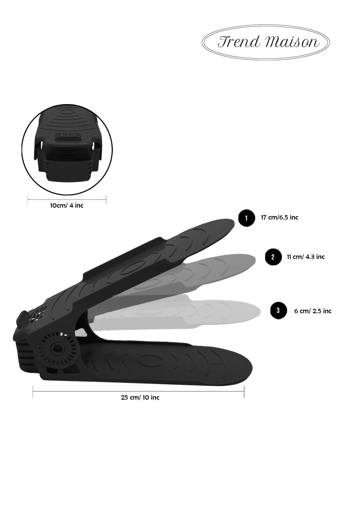 Black Height Adjustable Shoe Ramp 5 Pieces - Swordslife