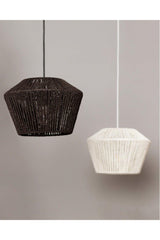 Black Macrame Cotton Thread Ecru Chandelier - Swordslife