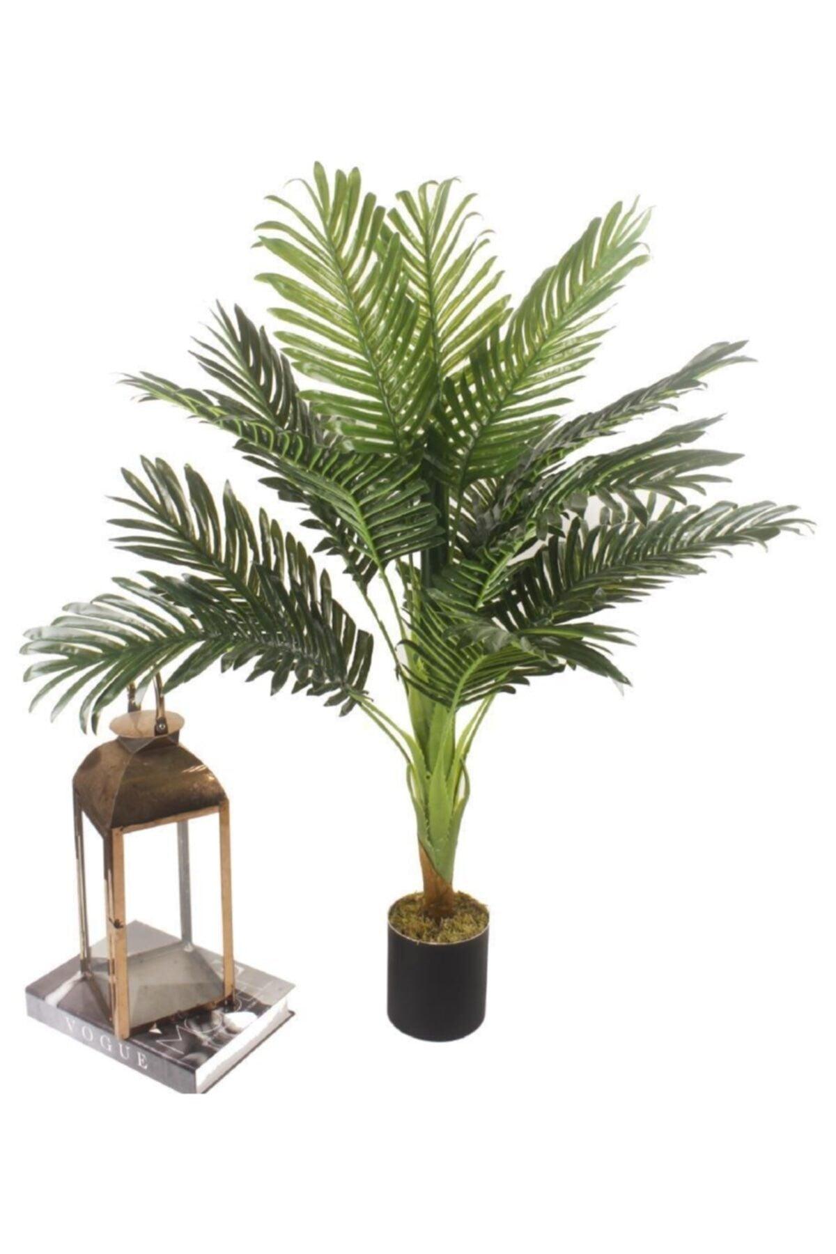 Artificial 90 cm Areca Tree in Black Metal Pot - Swordslife