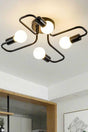 Black Nice Loop 4-Piece Plafonyer Ceiling Mounted Chandelier - Swordslife