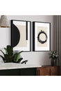 Set of 2 Unframed Posters with Black Pattern, Abstract Poster, Modern Painting Poster, Wall Decoration - Swordslife