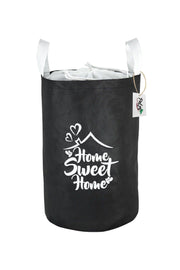 Black Portable Printed Laundry Basket - Swordslife