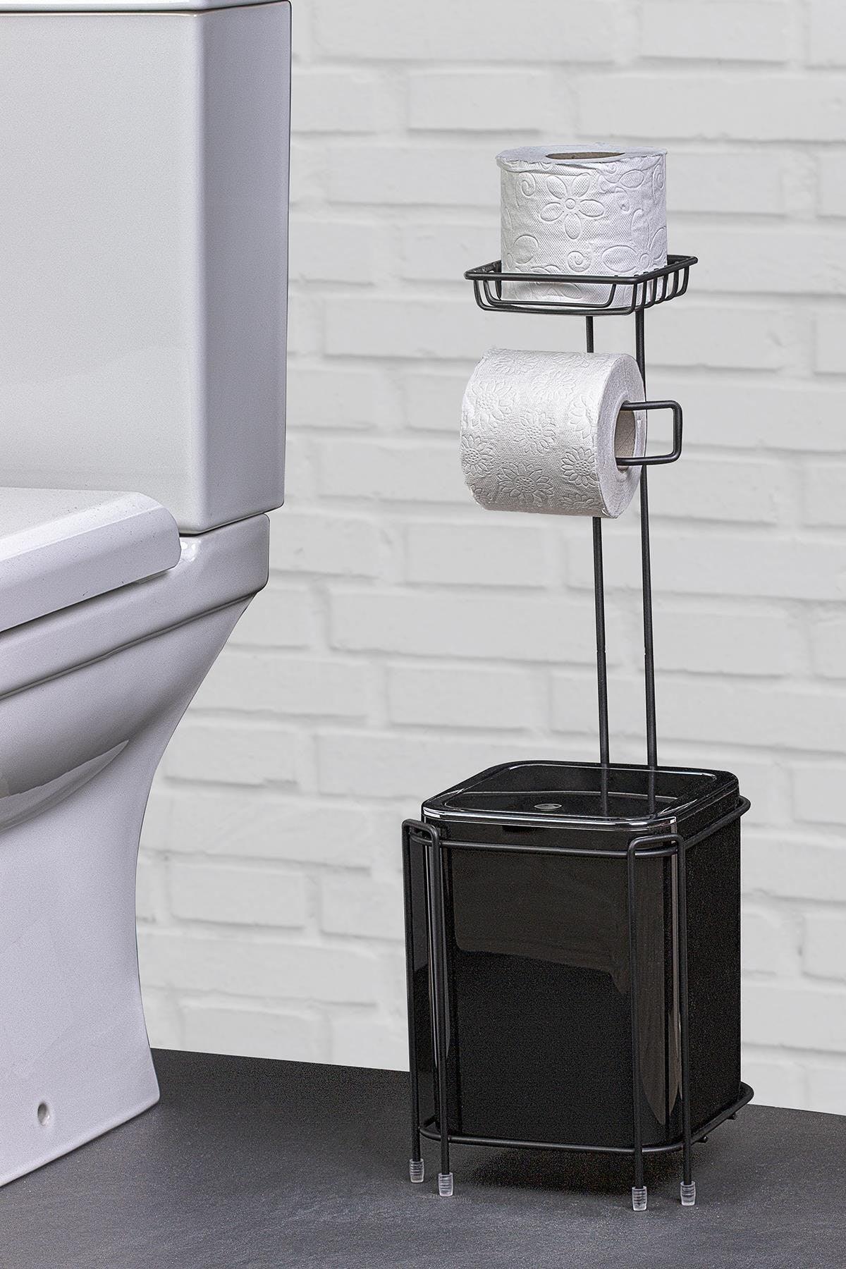 Black Replacement Wc Papier und Square Black Garbag Bucket - Swordslife