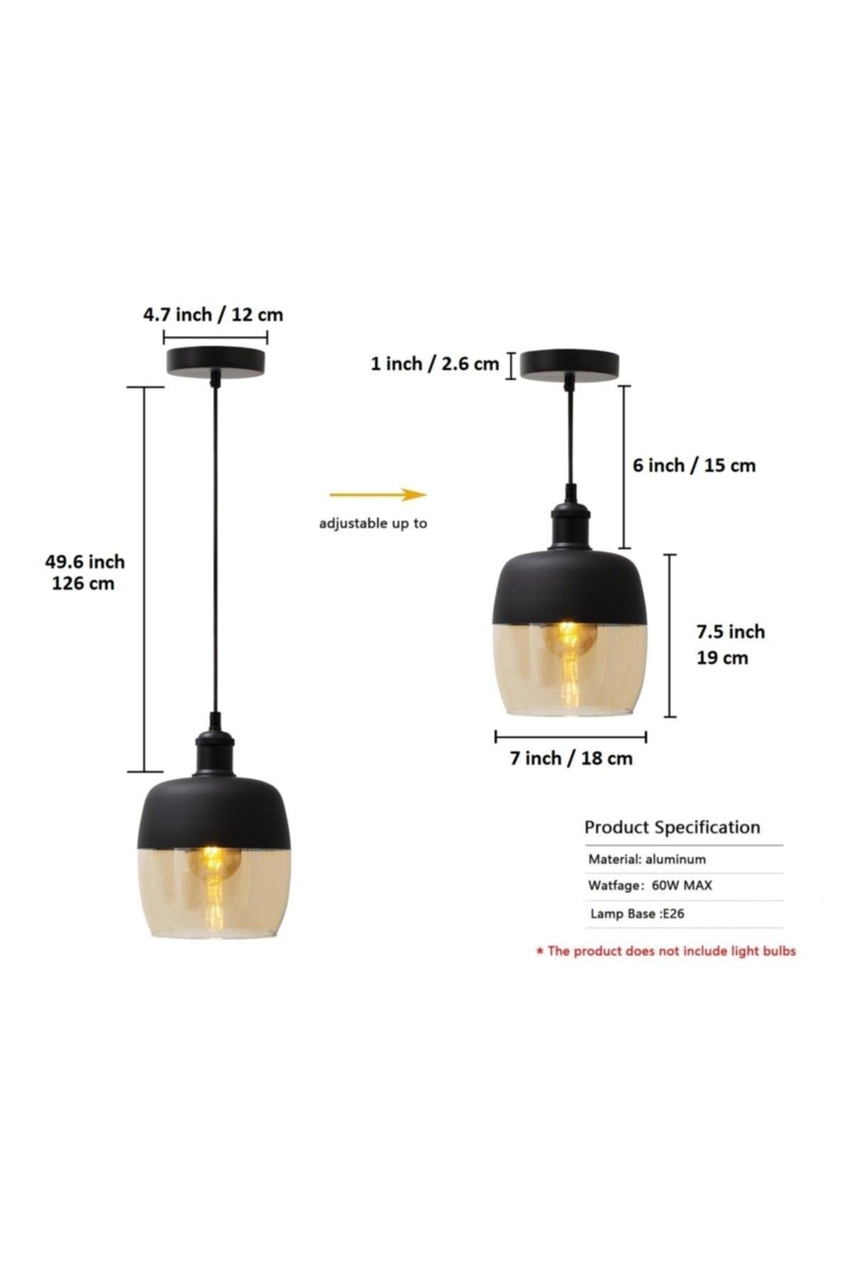 Black Rustic Metal Single Decorative Pendant Chandelier - Swordslife