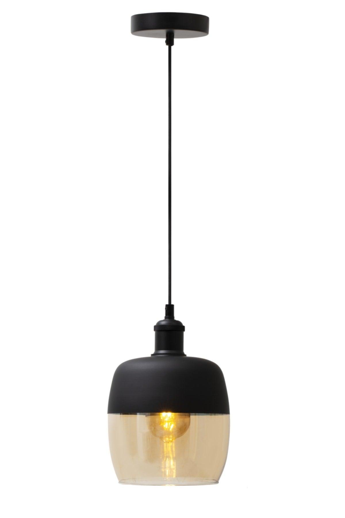 Black Rustic Metal Single Decorative Pendant Chandelier - Swordslife