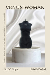 Black Scented Venus Female Decorative Body Candle - 10 Cm - Swordslife