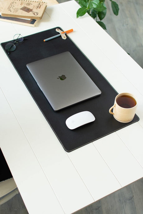 Black Desk Mat- Laptop Pad - Desk Mat