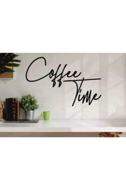 Black Wood Coffee Time Wall Decor - Kitchen Concept Coffee Corner Home Decoration 45x30cm Table - Swordslife