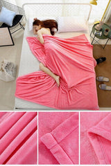 Blanket Pink Double Wellsoft Plush Blanket Fleece Tv/TV Blanket 170x230cm - Swordslife