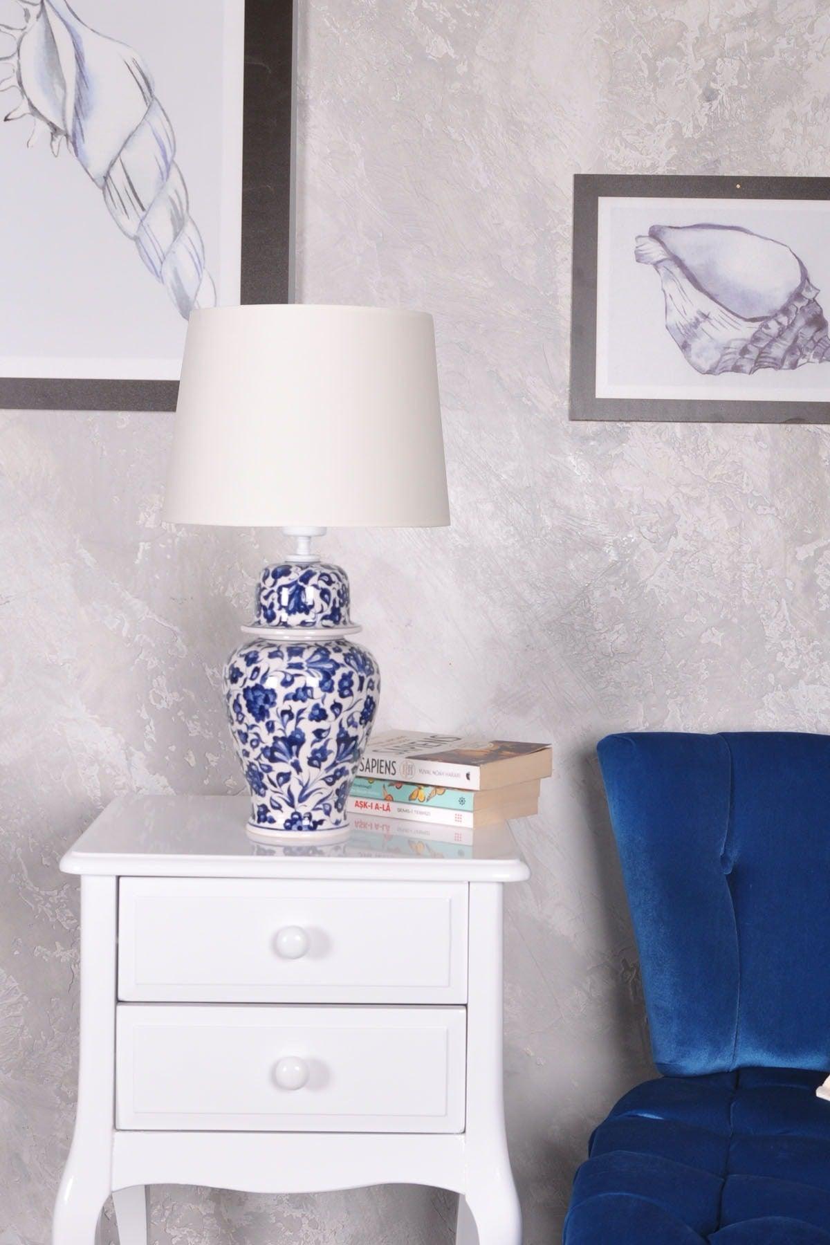 Bleu Blanc Shah Vase Lampshade Lotus White - Swordslife