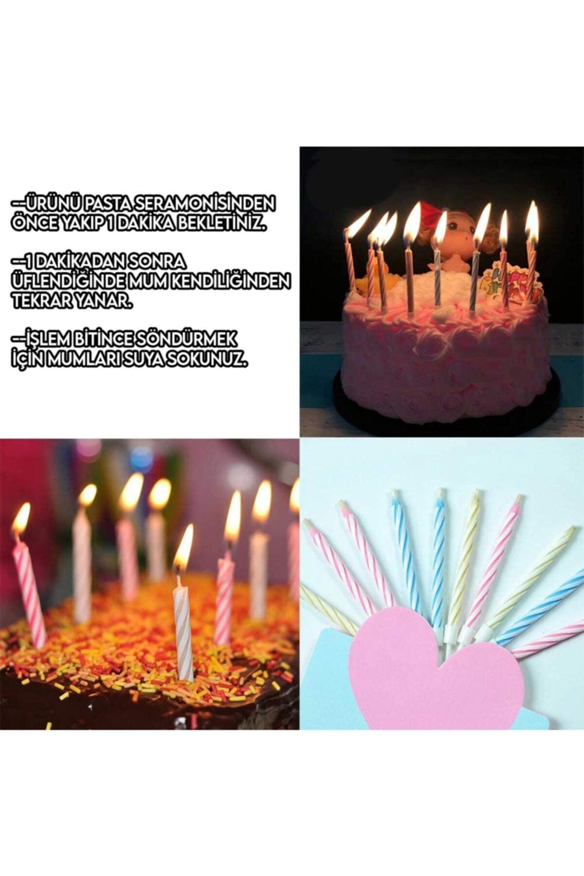 Joke Candle That Doesn't Go Out When Blown Birthday Candle Colorful 10pcs - Swordslife