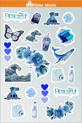 Blue Dream Sticker Set - Planner - Agenda -