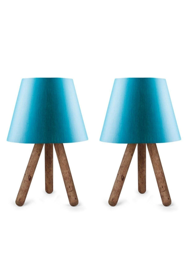 Blue North Home Wooden Leg Fabric Headboard Lampshade 2 Pack - Swordslife