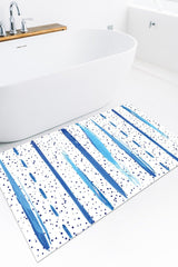 Blue Octopus Patterned 2 Piece Bath Mat Set - 50x60 Cm And 60x100 Cm - Swordslife