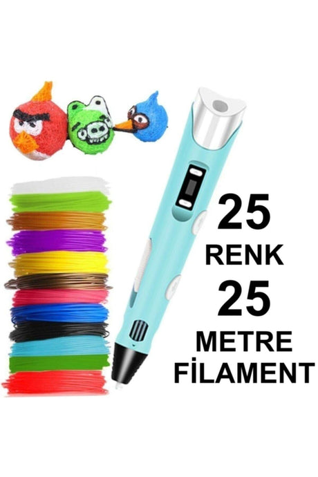 Blue Pen Printer+25 Colors 25 Meters