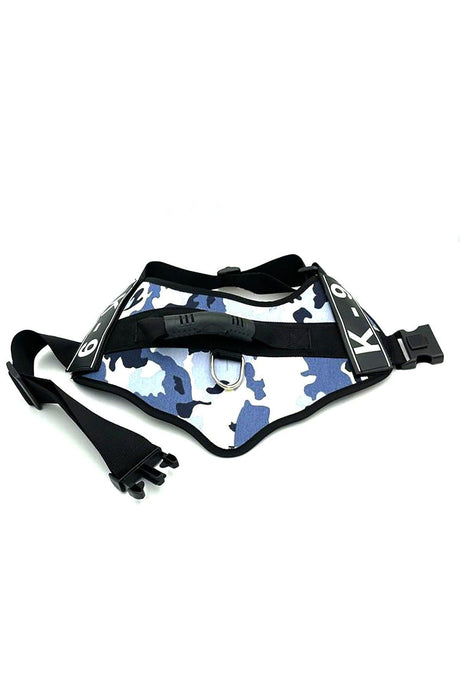 Blue White Camouflage K9 Dog Harness