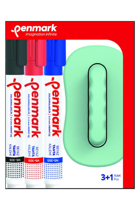 Wooden Pencil Set – 3 Colors + Wood Eraser -