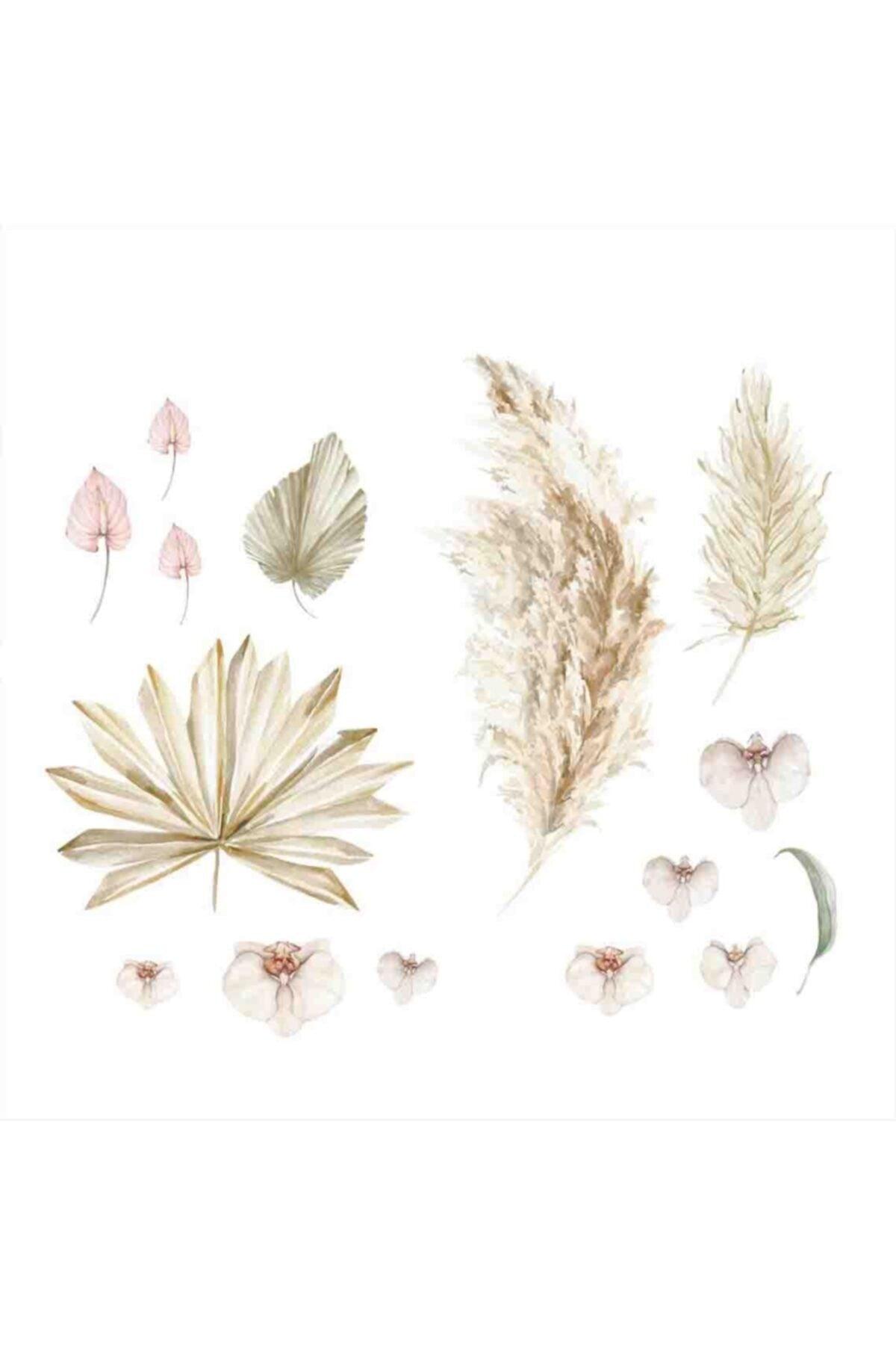 Bohemian Vintage Flowers Wall Sticker Set - Swordslife